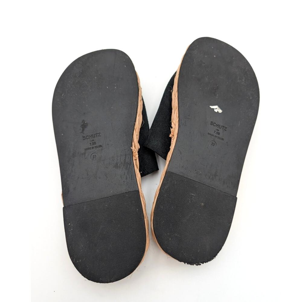 Schutz Enola Rope Platform Women's Sandals Suede Black Size US7.5B EU38 - Picture 7 of 11